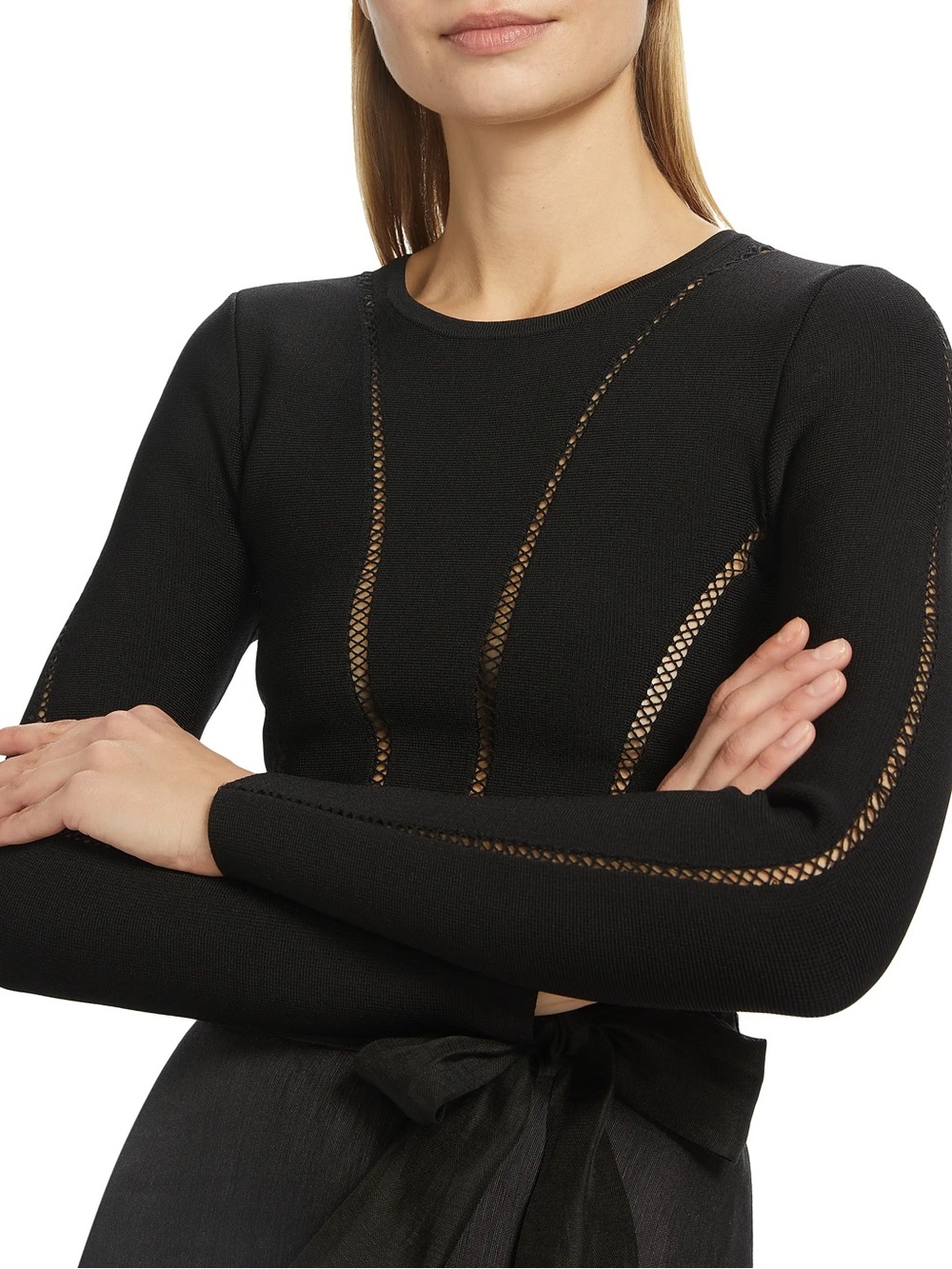 NWT $495 Zimmermann Luminosity Paneled Knit Top Sweater Size US6